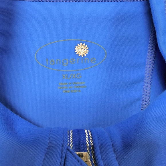 Tangerine Blue Long Sleeve Front Zip Vented Long Sleeve Jacket Size XL - Picture 4 of 9